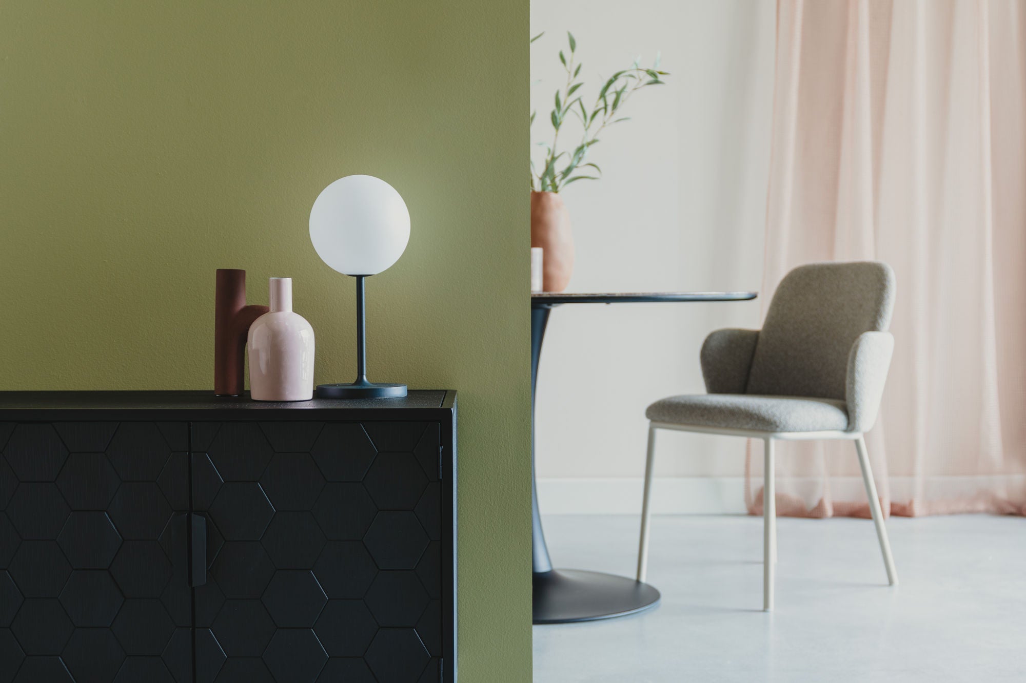 Hub Blue Orb Table Lamp